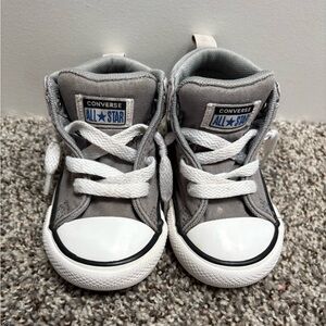 Converse All Star High-Top Sneakers Toddler Gray & White Size 6c